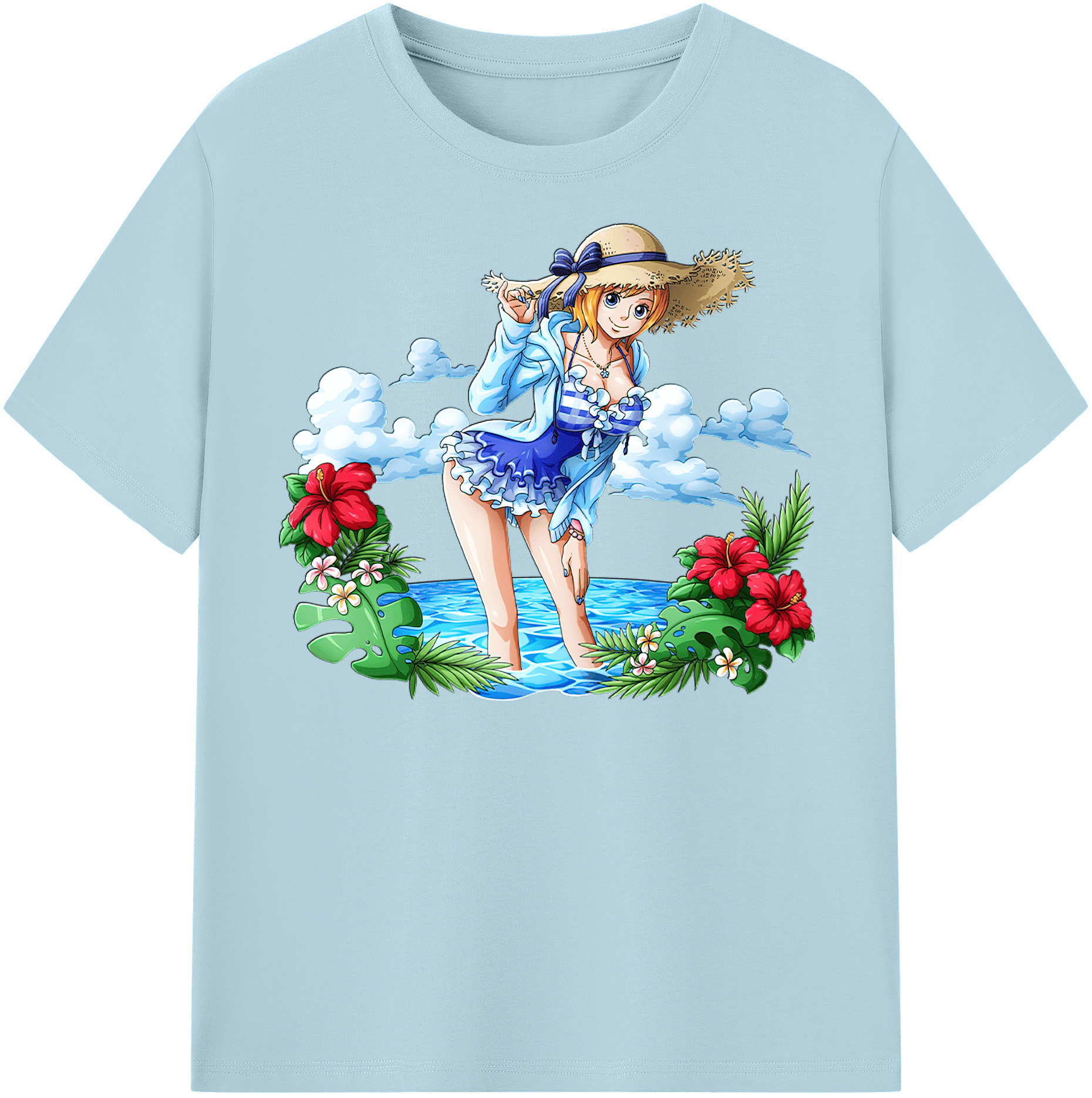ワンピース ナミ ONE PIECE Nami 綿100％半袖Tシャツ（フロントプリント）